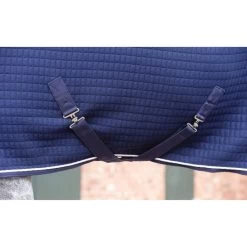 2022 Weatherbeeta Thermocell Standard Neck Cooler Fleece Rug 100621 - Navy / White -Harness Store 100621000320side.700x700