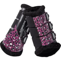 Weatherbeeta Leopard Brushing Boots 1006958004 Pink Leopard Print