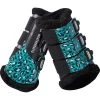 Weatherbeeta Leopard Brushing Boots 1006958008 Turquoise Leopard Print -Harness Store 1006958009 WB Brush Boots Image Hero Null.700x700