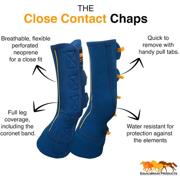 2022 Equilibrium Equi-Chaps Close Contact Chaps EQB1200 - Navy / Yellow 4 2022 Equilibrium Equi-Chaps Close Contact Chaps EQB1200 - Navy / Yellow - Image 2