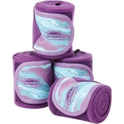 2022 Weatherbeeta Marble Fleece 3.5m Bandage 4 Pack 1008706 - Purple Swirl Colour Purple Swirl