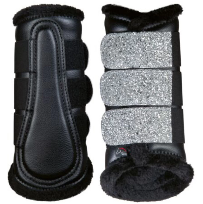 2022 HKM Sparkle Brushing Boots 13345 - Black / Silver 3 2022 HKM Sparkle Brushing Boots 13345 - Black / Silver