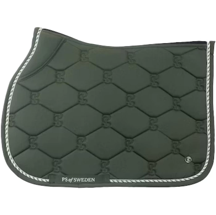 2022 PS Of Sweden Signature Cotton Jump Saddle Pad 1110-026 - Forest Green 3 2022 PS Of Sweden Signature Cotton Jump Saddle Pad 1110-026 - Forest Green