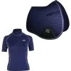 2022 Woof Wear Womens Short Sleeve Performance Riding Shirt & Full Size GP Saddle Cloth Bundle - Navy Colour Navy -Harness Store 202220Woof20Wear20Womens20Short20Sleeve20Performance20Riding20Shirt202620General20Purpose20Saddle20Cloth20Bundle20 20Navy.700x700