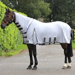 2023 Hy Equestrian StormX Original Gladiator Fly Rug 2678 - White / Grey