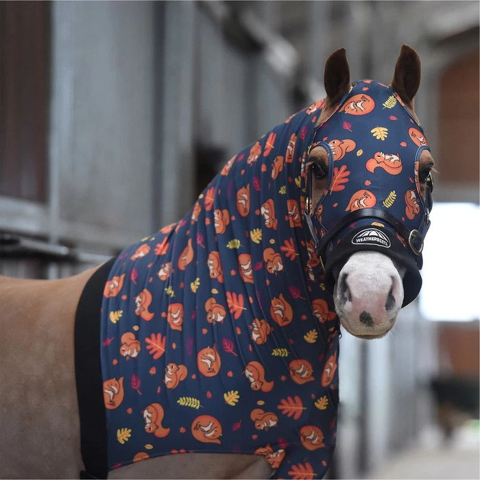 2023 Weatherbeeta Stretch Hood With Zip 589536 - Squirrel Print 3 2023 Weatherbeeta Stretch Hood With Zip 589536 - Squirrel Print