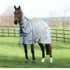 WeatherBeeta ComFiTec Airflow II Detach-A-Neck Rug - Grey / Blue -Harness Store 2773 1.700x700
