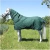 2022 Hy Equestrian DefenceX 100 Stable Rug W / Detachable Neck Cover 29391 - Green -Harness Store 29389 DefenceX System 100 Stable Rug With Detachable Neck Cover Green Navy Light Grey 01.700x700