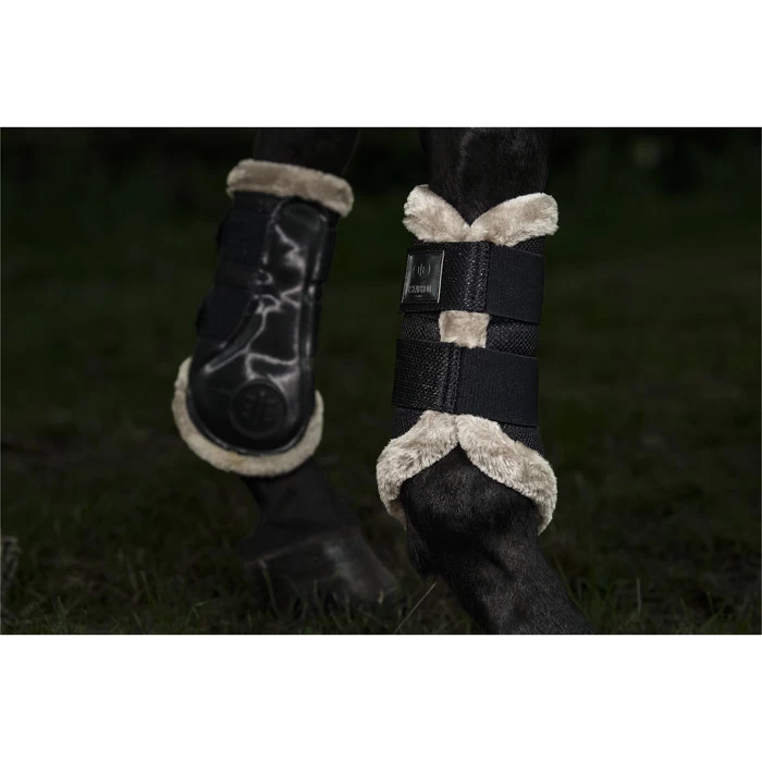 2022 Eskadron Glitter Mesh Fauxfur Boots 555173663 - Black 4 2022 Eskadron Glitter Mesh Fauxfur Boots 555173663 - Black - Image 2