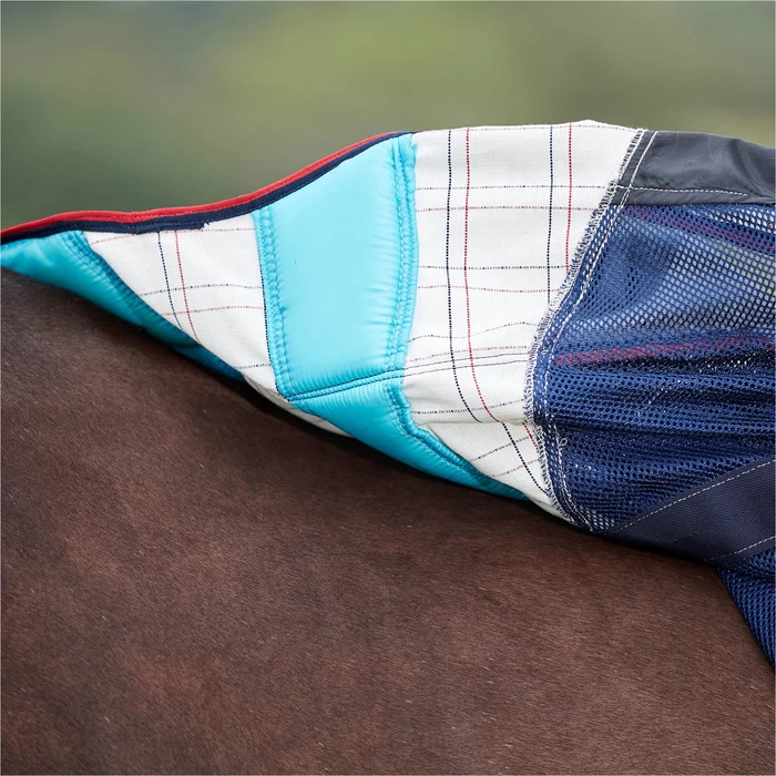 2023 Weatherbeeta Breeze Fly Rug With FREE Fly Mask WFRFM1 - White / Navy 9 2023 Weatherbeeta Breeze Fly Rug With FREE Fly Mask WFRFM1 - White / Navy - Image 7