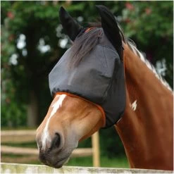 Equilibrium Field Relief Midi Fly Mask With Ears Black / Orange