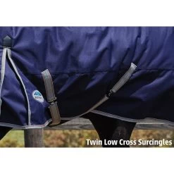 2022 Weatherbeeta Comfitec Essential Heavy Combo Neck Turnout Rug - Navy / Silver -Harness Store Weatherbeeta Comfitec Essential Combo Neck Heavy Navy Silver 3.700x700 1