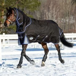 Weatherbeeta Comfitec Ultra Cozi Medium-Lite Detach-A-Neck Rug - Charcoal / Blue