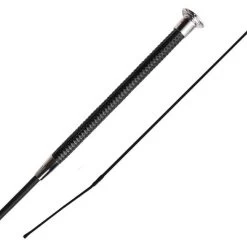 2023 Woof Wear Diamond 100cm Dressage Whip WH0015-BKSI-100 - Black / Silver
