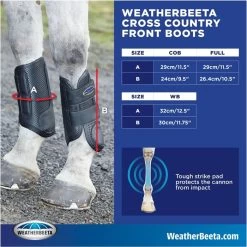 Weatherbeeta Cross Country Boots Front - Black -Harness Store aeb339861b8135e2490825fff471511b.700x700