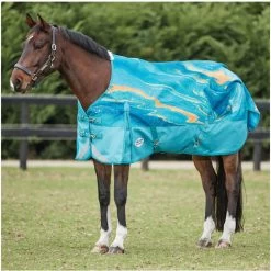 Weatherbeeta Comfitec Plus Dynamic II Lite Standard Neck Rug - Blue / Orange Swirl