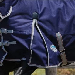2022 Weatherbeeta Comfitec Essential Lite Combo Neck Turnout Rug - Navy / Silver Colour Navy/Silver -Harness Store weatherbeeta comfitec essential combo neck lite navy silver white 8035 gussett.700x700